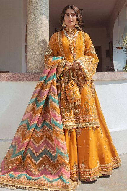 Mohsin Naveed Ranjha Henna Weeding Dress