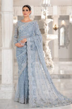 Maria b Ice Blue Saree MC-049