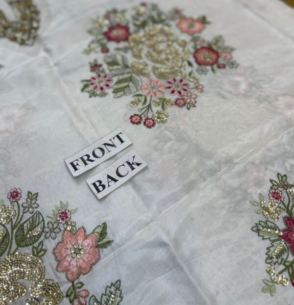 Ethnc Off White Dress With Hand made