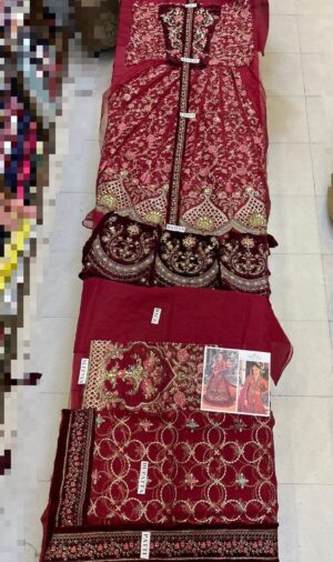 Maria b Mbroidered D-08 Wedding Dress