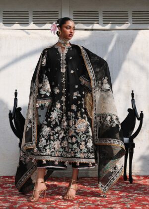 Hussain Rehar Lawn Dress Sable